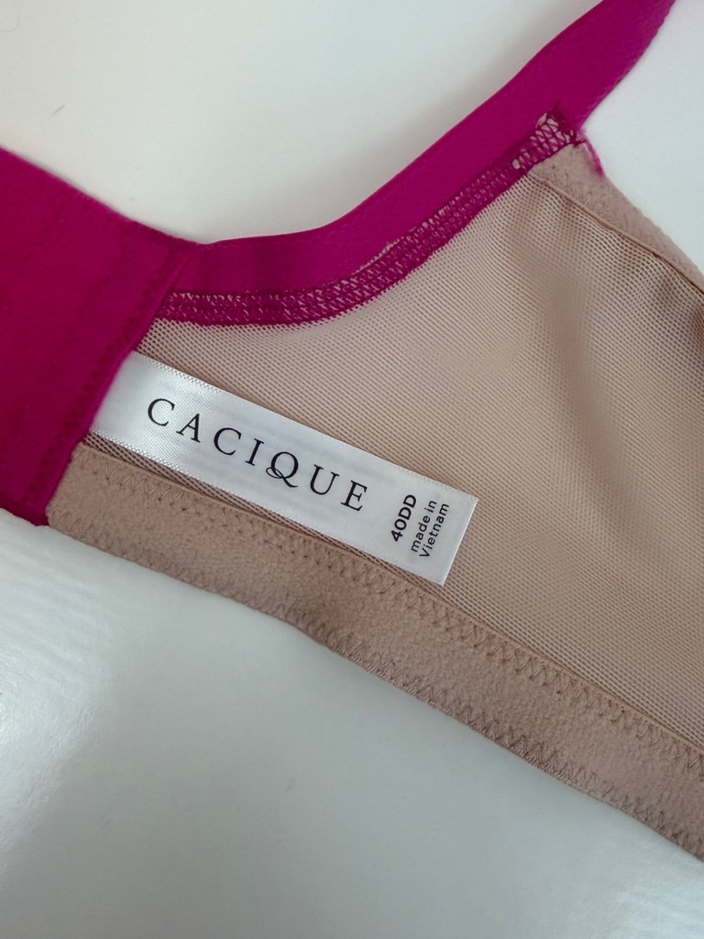 Cacique Nude and Hot Pink Floral Embroidered Underwire Bra & Bikini - Picture 8 of 13